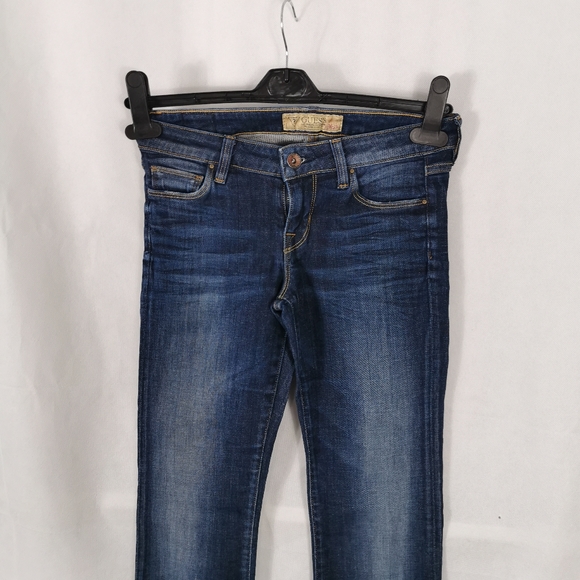 GUESS Vintage Y2K 2000s Jeans Size 27" 8 Long Leg Straight - Picture 4 of 11